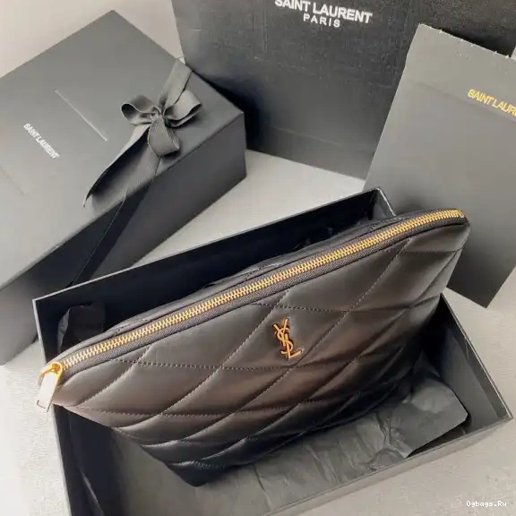 SADE QUILTED LAMBSKIN POUCH IN YSL 0705
